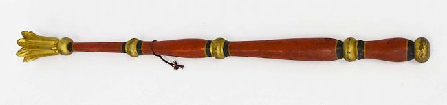 Appraisal: IOOF Vibrant Red Gold Ceremonial Torch IOOF Vibrant Red Gold