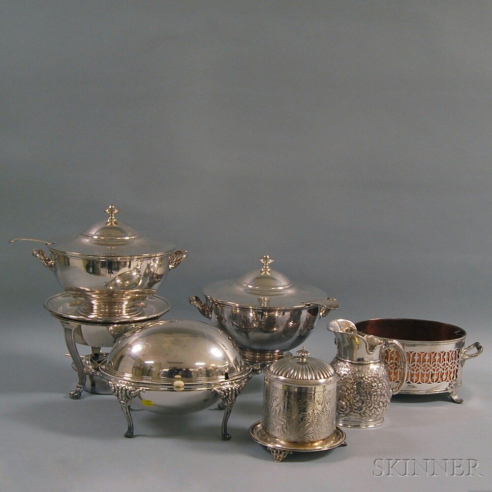 Appraisal: Group of Silver-plated Tableware including a pair of Elkington covered