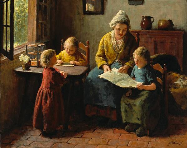 Appraisal: Bernard Pothast Dutch - The young pupils signed 'B Pothast'