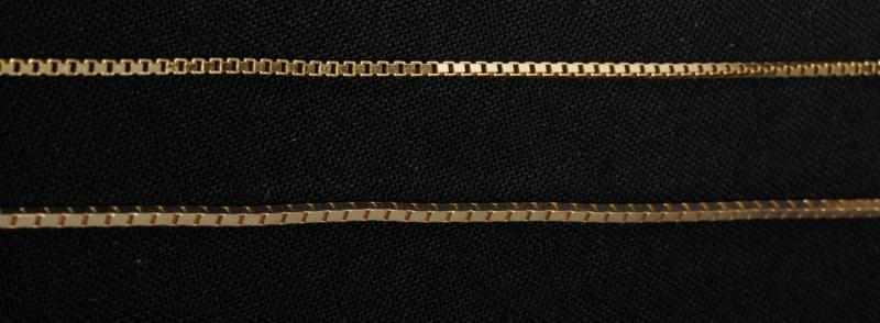 Appraisal: Lot of Y Gold Necklaces Description Includes one K mm