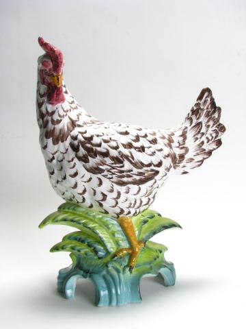 Appraisal: Italian Porcelain Rooster Figure '' tall