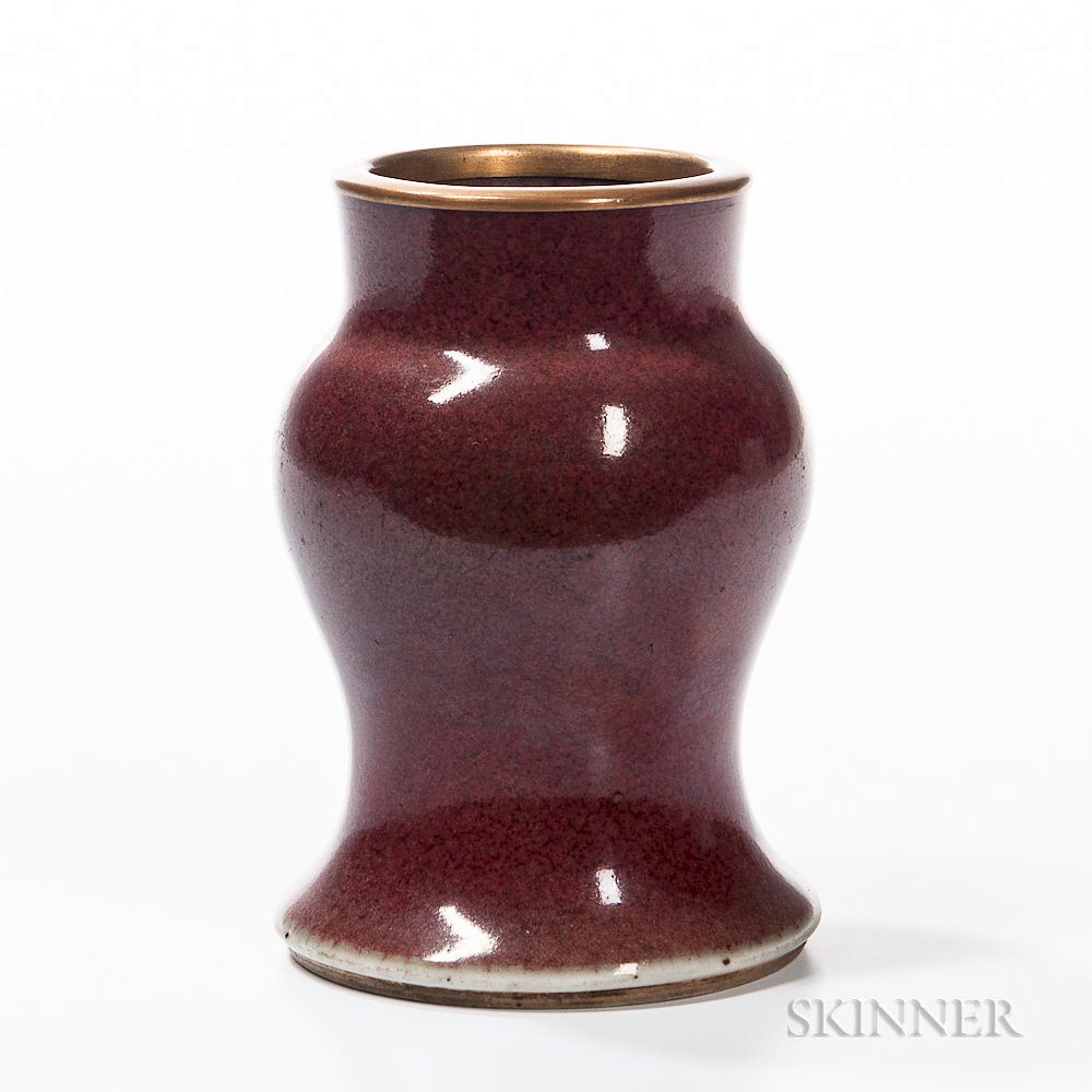 Appraisal: Copper Red-glazed Vase Copper Red-glazed Vase China covered in a