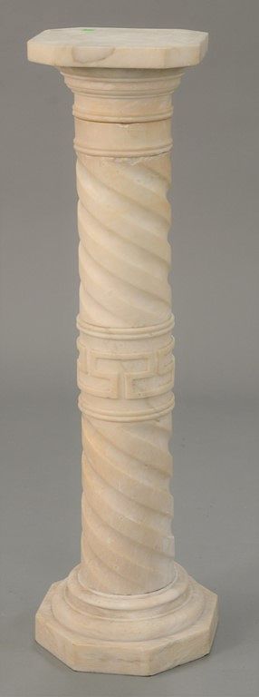 Appraisal: Alabaster pedestal ht in Alabaster pedestal ht in Condition Condition