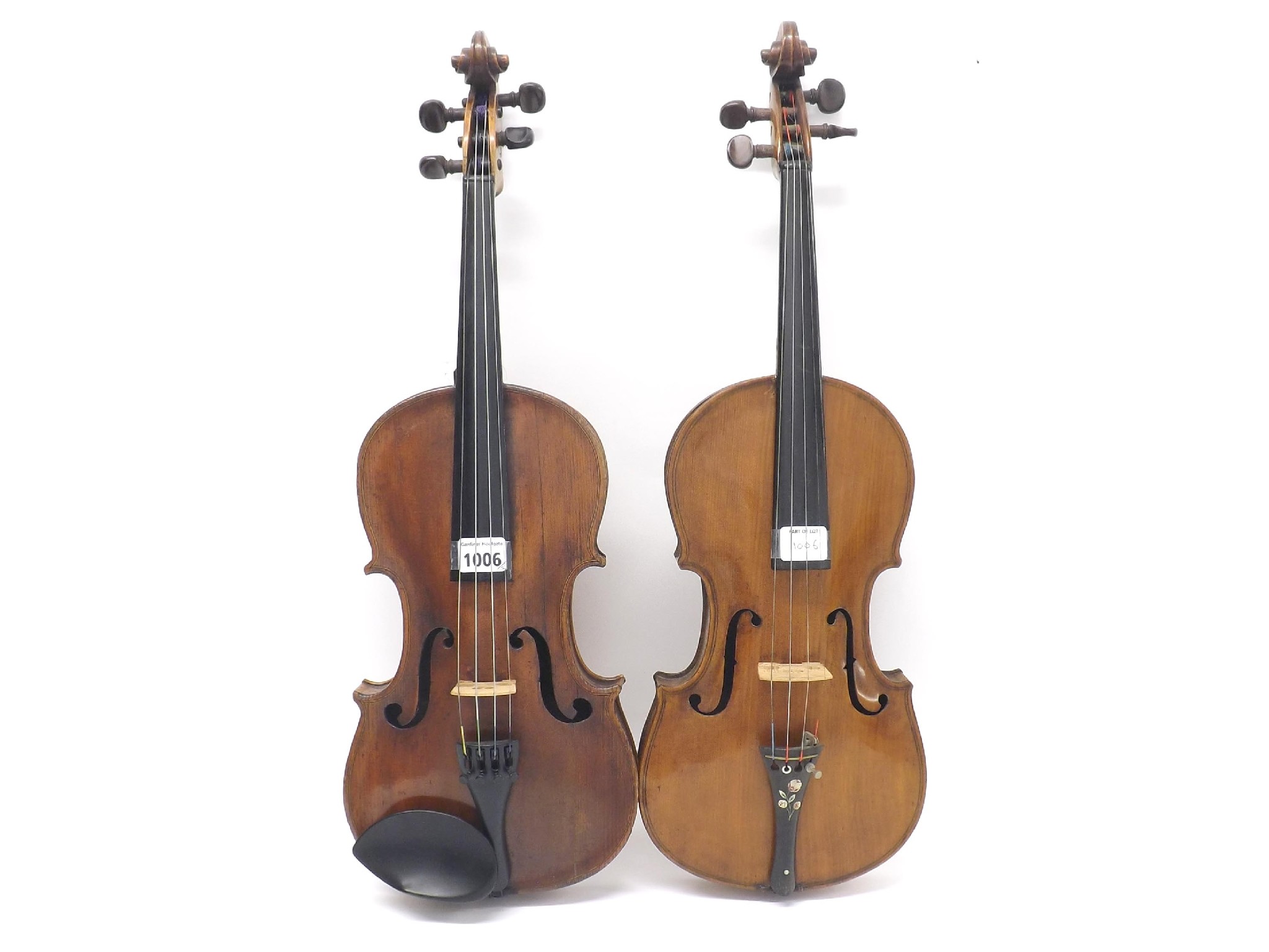 Appraisal: Interesting th century eccentric violin in need of restoration cm