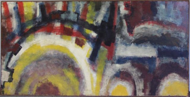 Appraisal: ANDERSON John Large Abstract Oil on Masonite Unsigned but from