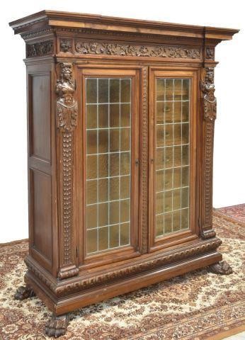 Appraisal: Italian Renaissance Revival fitted cabinet early th c molded cornice