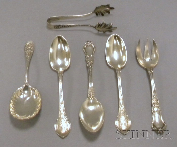 Appraisal: Six Silver Flatware and Serving Table Items including a S