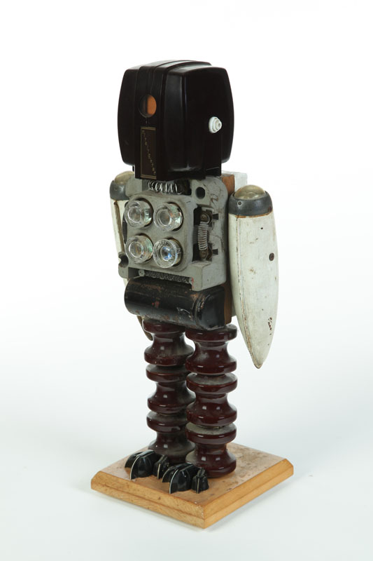 Appraisal: FOLK ART ROBOT RAWBOT- American mid th century Display piece