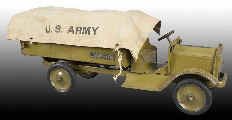 Appraisal: Pressed Steel Keystone Army Truck Toy Description '' L Packard