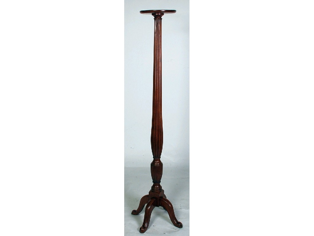 Appraisal: NINETEENTH CENTURY MAHOGANY TORCHERE STAND the turned circular top above