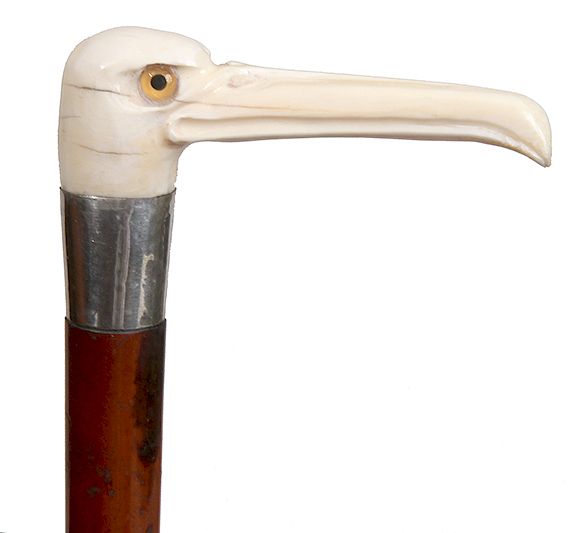 Appraisal: Walrus Tusk Eagle Dress Cane- Ca - Exclusive on Bidsquare