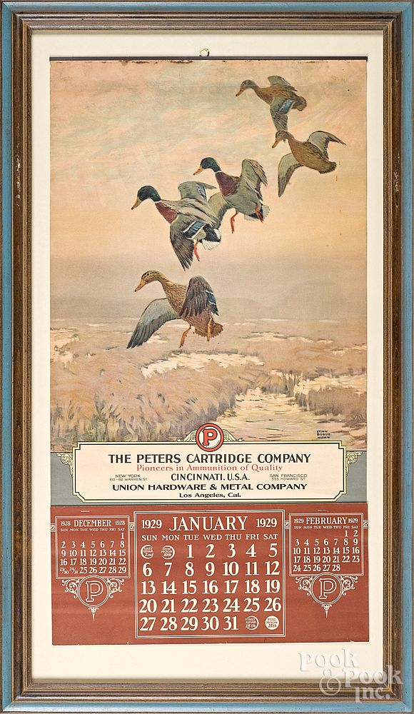 Appraisal: Peter's Cartridge Co advertising calendar Peter's Cartridge Company advertising calendar