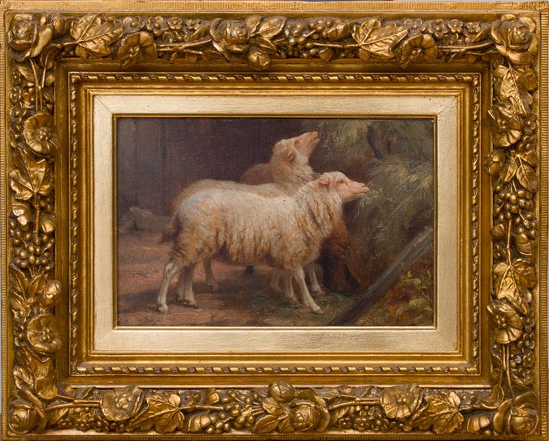 Appraisal: JOHANNES ADAM OERTEL - SHEEP Oil on canvas signed 'Oertel'