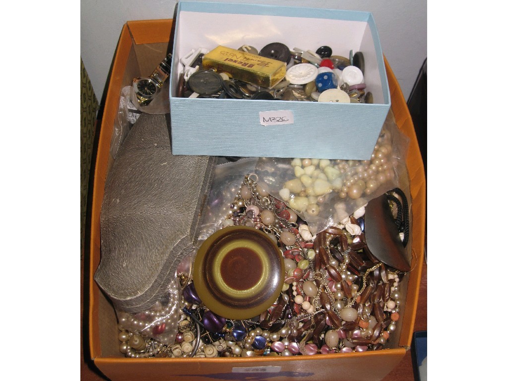 Appraisal: Lot comprising box of costume jewellery and a box of