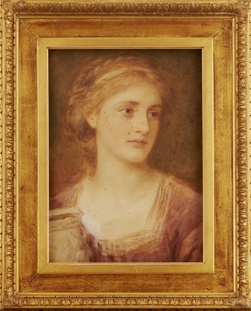 Appraisal: EDWARD R TAYLOR BRITISH - PORTRAIT OF A FAIR-HAIRED GIRL