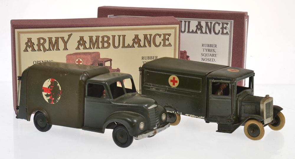 Appraisal: X BRITAINS ARMY AMBULANCES ONE POST VERSION WITH SPLIT WINDSCREEN