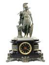 Appraisal: MANTEL CLOCK - Shreve Crump Low Basalt-based Parcel Gilt Bronze