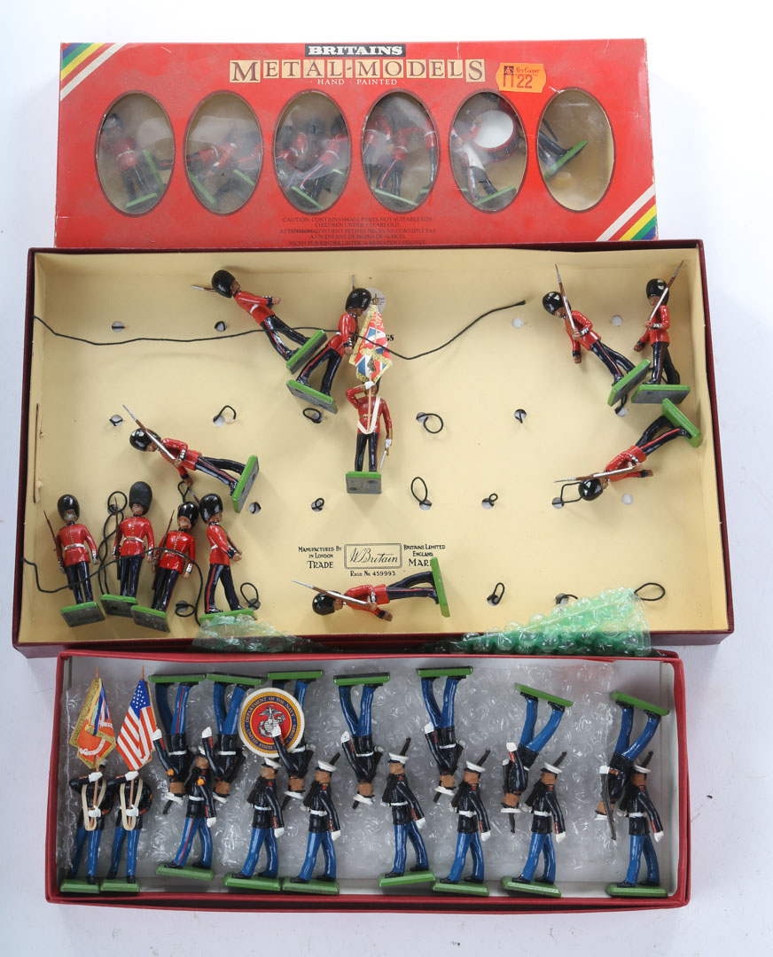 Appraisal: Four sets of Britains figures including Queen's Guards and band