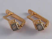 Appraisal: A pair of Soviet Russian hallmarked standard approx carat gold