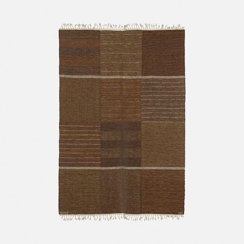 Appraisal: Marianne Richter Tolv Rutor flatweave carpet Marianne Richter Tolv Rutor