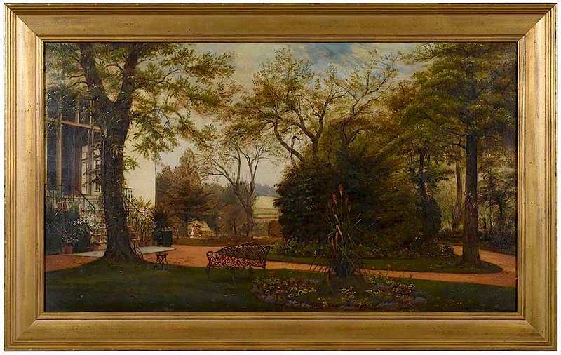 Appraisal: F Hold British th century View of an English Garden