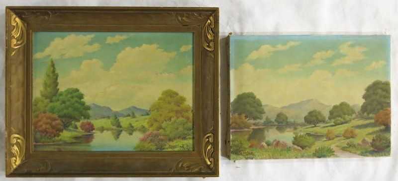 Appraisal: ROGER SCOTT TWO OILS ON CANVAS California th century California