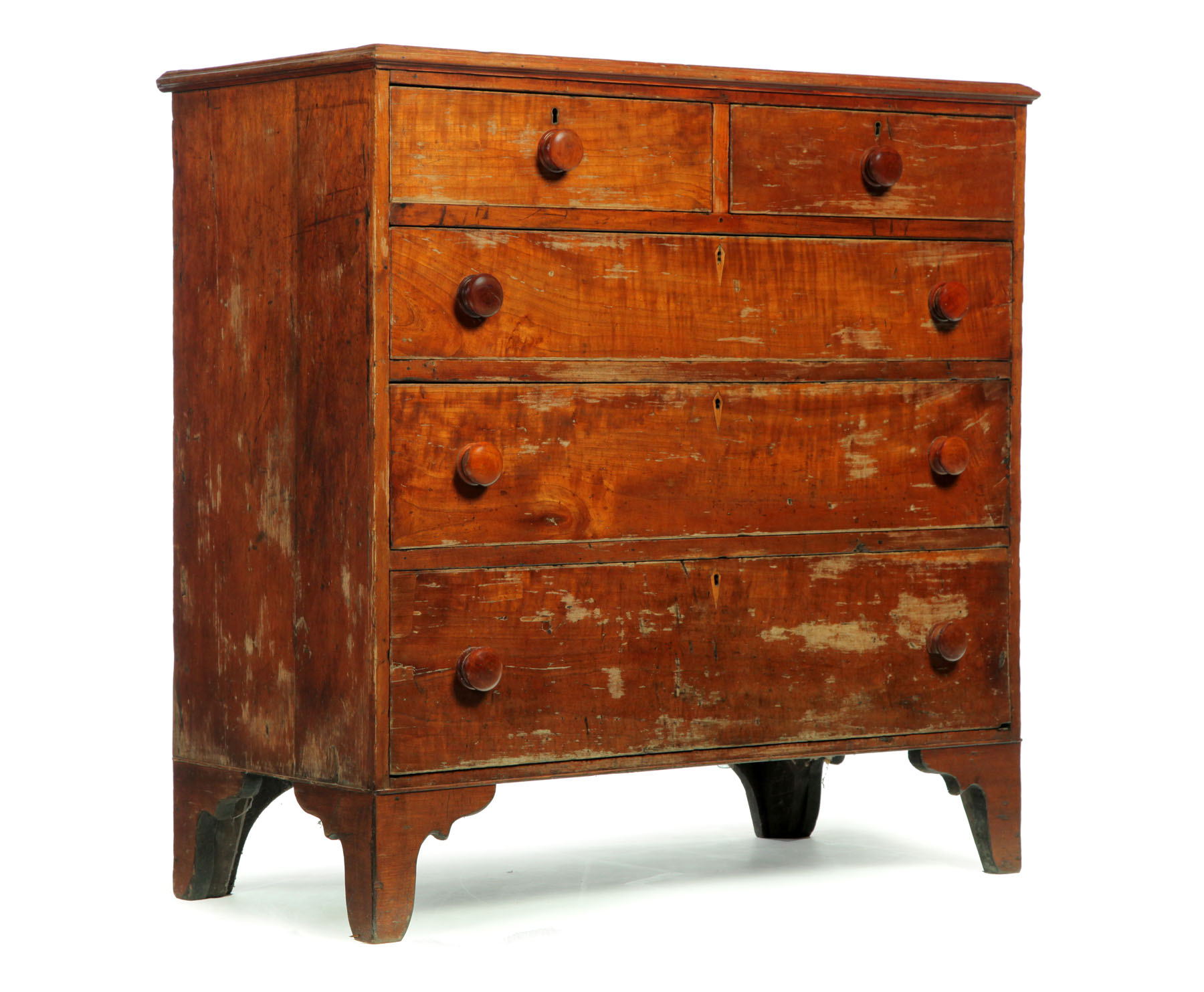 Appraisal: HEPPLEWHITE CHEST OF DRAWERS American early th century cherry pine