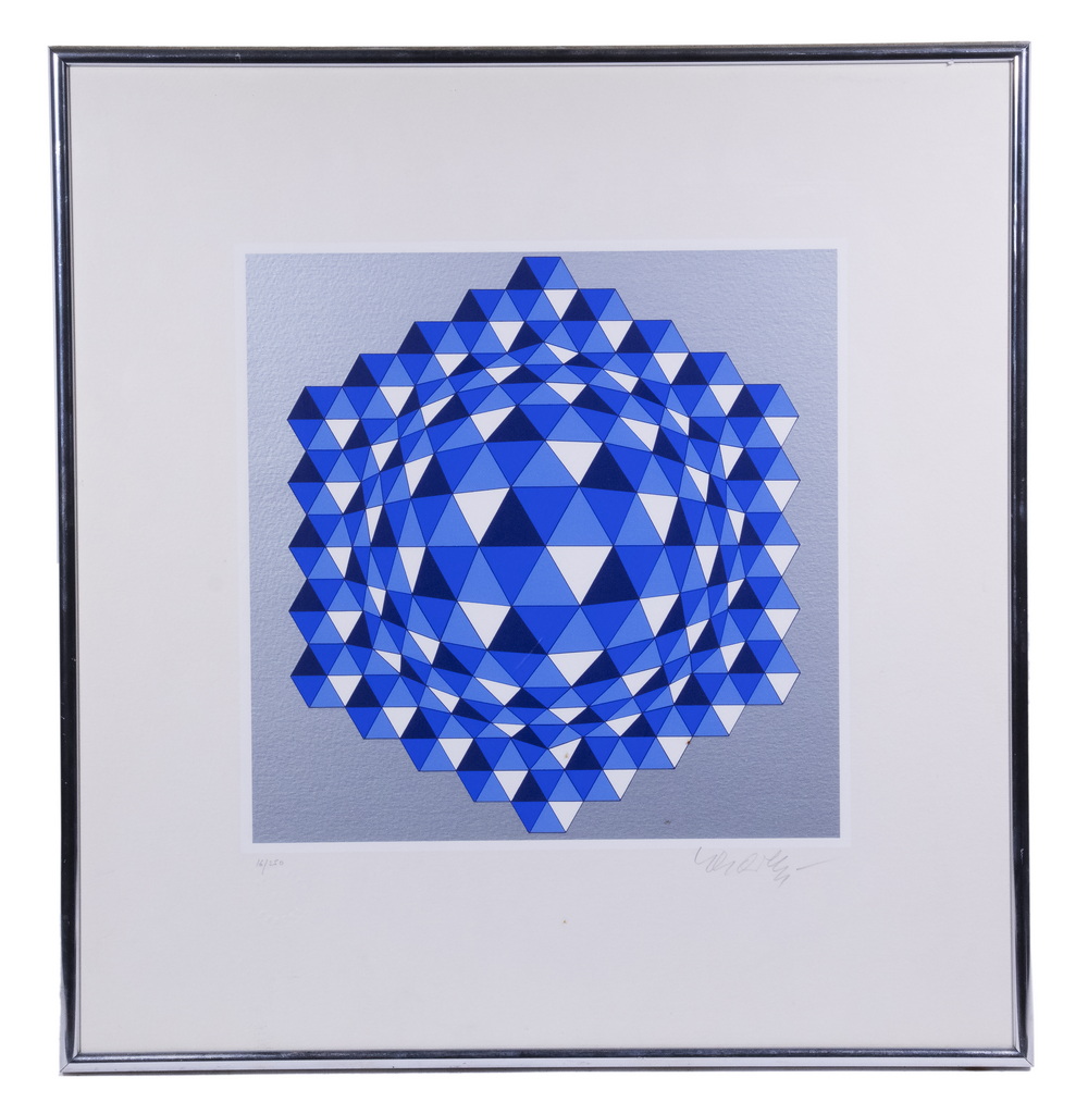 Appraisal: VICTOR VASARELEY FRANCE HUNGARY - Etoile serigraph pencil signed and