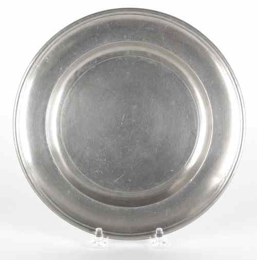 Appraisal: Baltimore pewter plate ca bearing the touch of Samuel Kilbourn