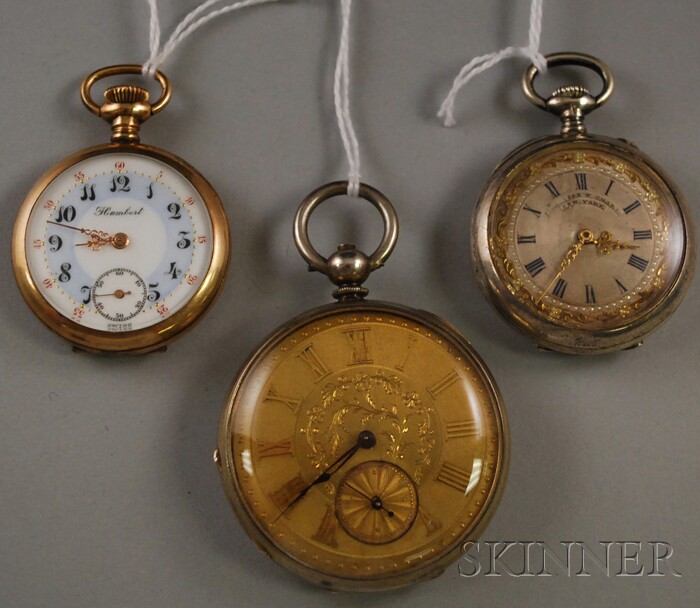 Appraisal: Three Pocket Watches Humbert Stark and a Swiss unmarked