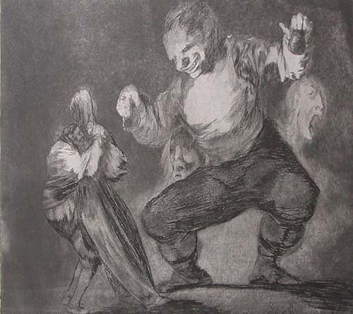 Appraisal: Simpleton Bobalicon Etching on Paper Goya Francisco x inches In