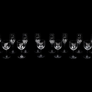 Appraisal: A Group of Baccarat Stemware th Century comprising eight dessert