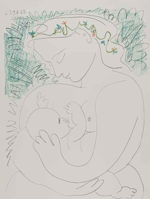 Appraisal: Pablo Picasso - after Grande Maternit lithograph printed in colours