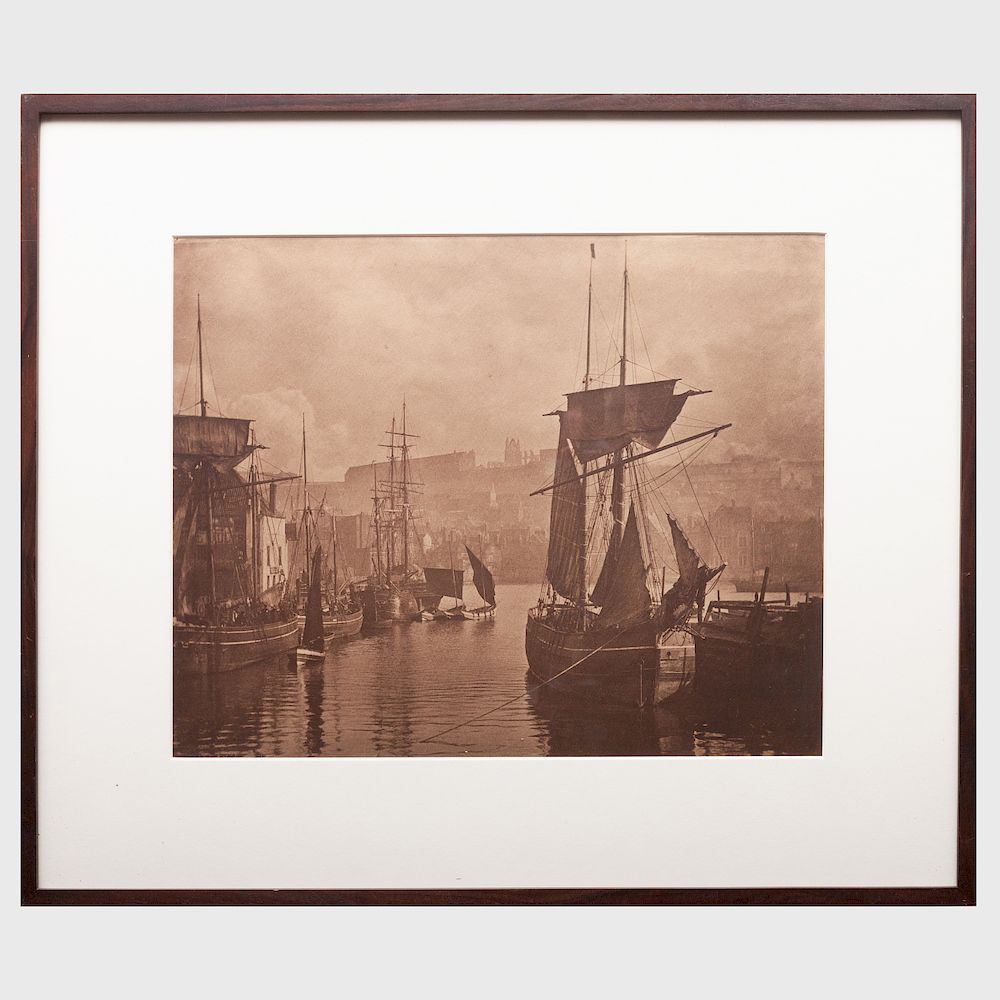 Appraisal: Frank Meadow Sutcliffe - Whitby Harbor Carbon print c signed