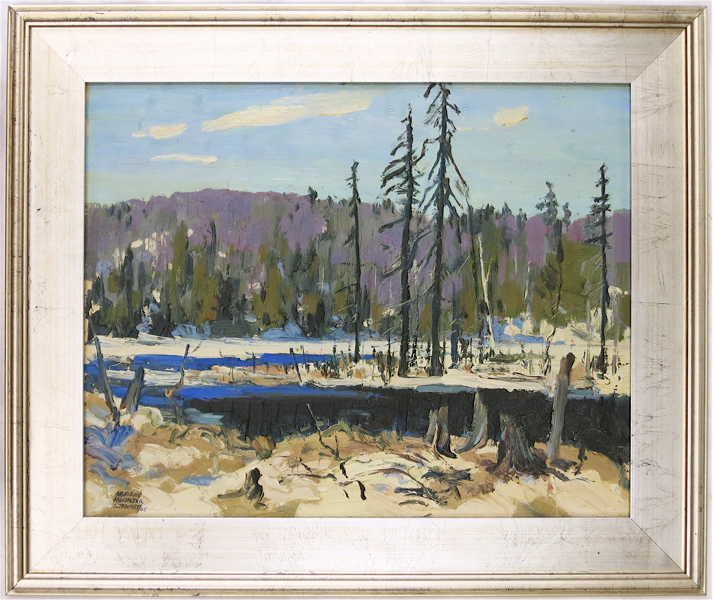 Appraisal: MURRAY McCHEYNE STEWART OIL ON BOARD Canada - Little Madawaska