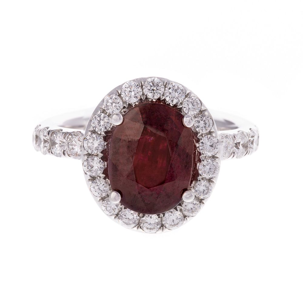 Appraisal: An Impressive ct Ruby Diamond Ring in K K white