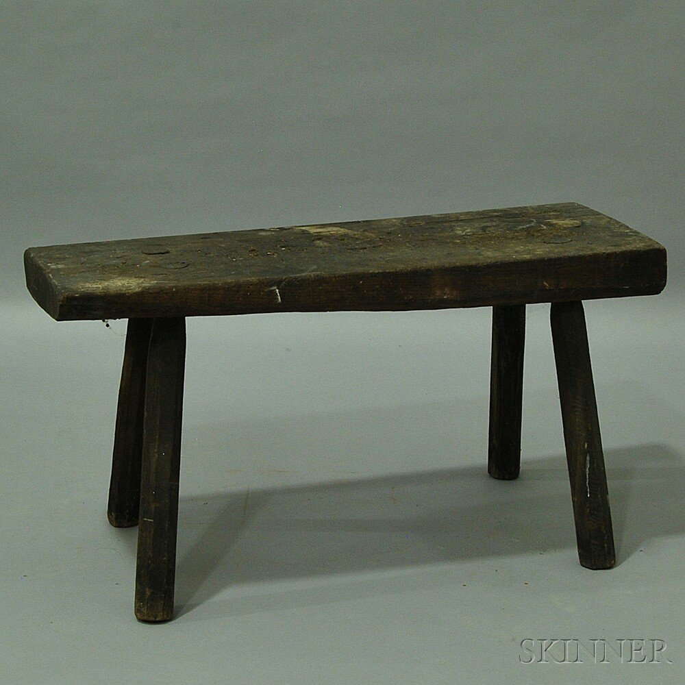 Appraisal: Work Bench th century composed of a large plank and