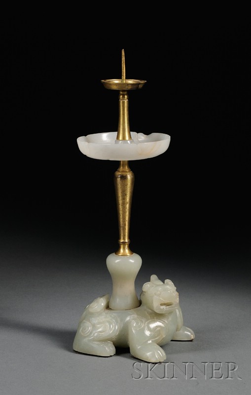 Appraisal: Pricket Candle Stand China th century with earlier elements base