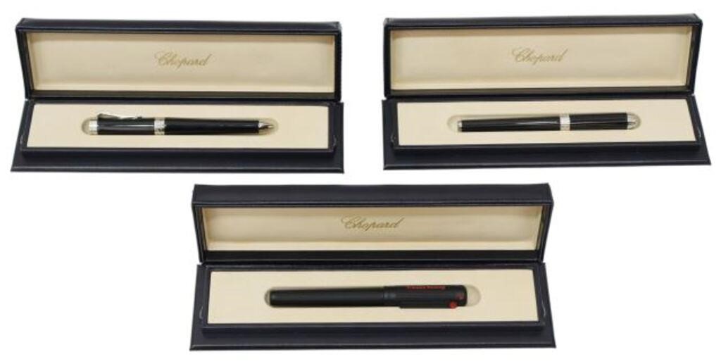 Appraisal: lot of Chopard pens including Racing Slick ballpoint pen glossy