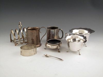 Appraisal: A mixed lot of silver items various dates and makers