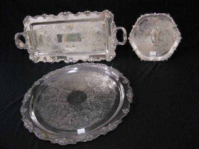 Appraisal: Silverplate Trays to