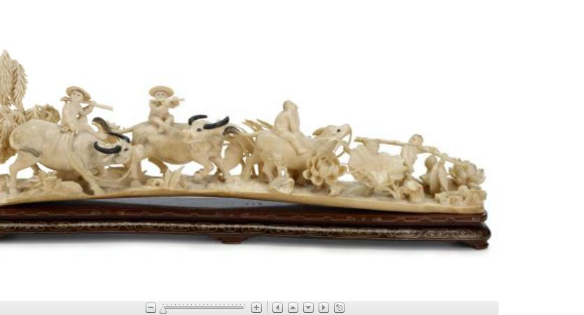 Appraisal: Good Chinese elephant ivory figural groupingrepublic period