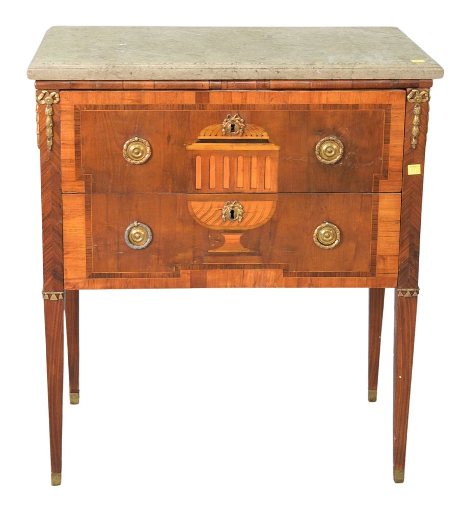 Appraisal: Louis XV Commode with marble top front with urn inlay