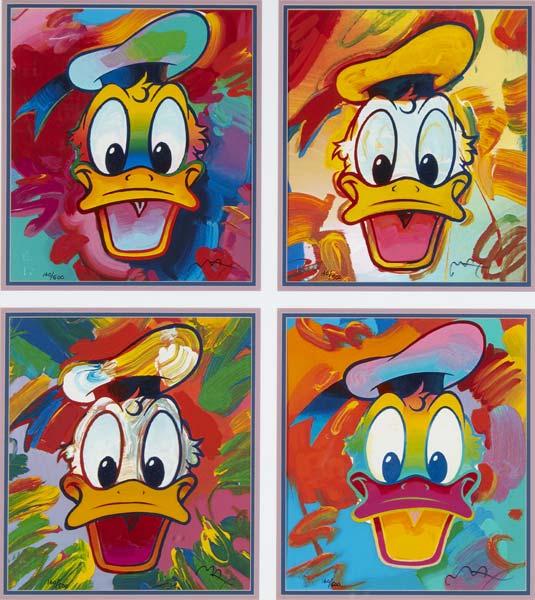 Appraisal: PETER MAX American b Donald Duck Suite Serigraph framed Signed