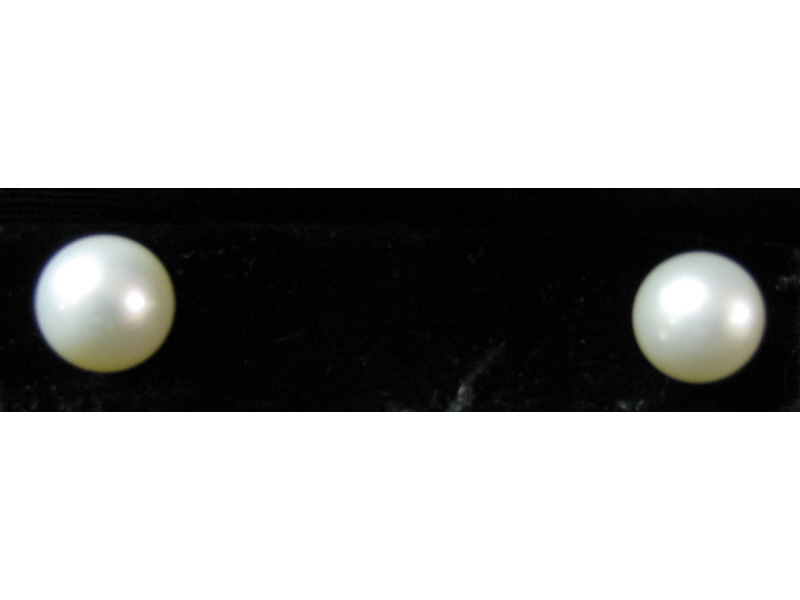 Appraisal: PEARL EARRINGS k yellow gold pearl stud earrings set with