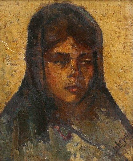 Appraisal: RAGHEB Sabry Helmy Egypt - Portrait of a Young Girl