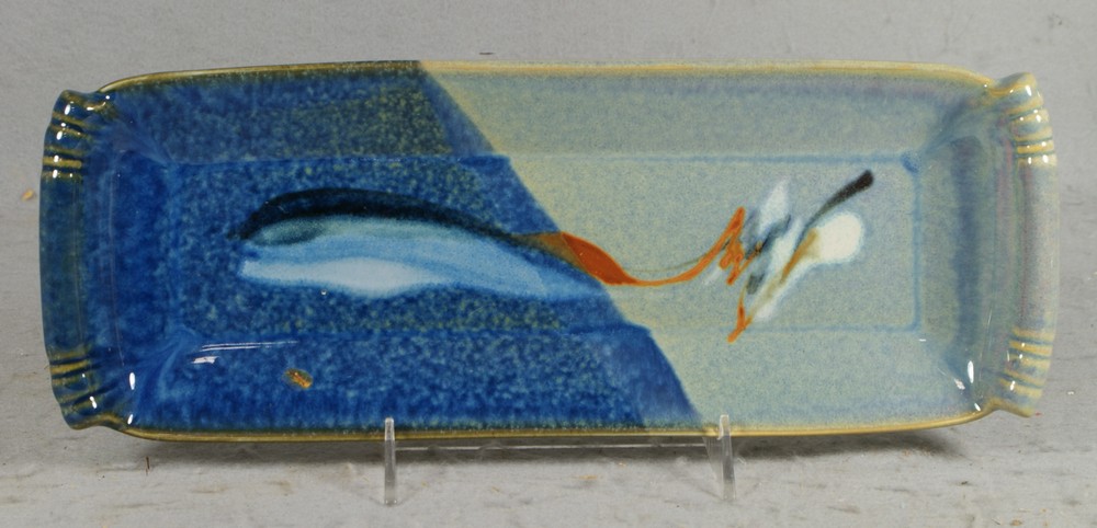 Appraisal: Porcelain Fish Serving Tray signed LP - long