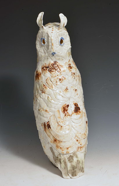 Appraisal: Rosemary Wren British - Long earred owlimpressed potter's mark cm