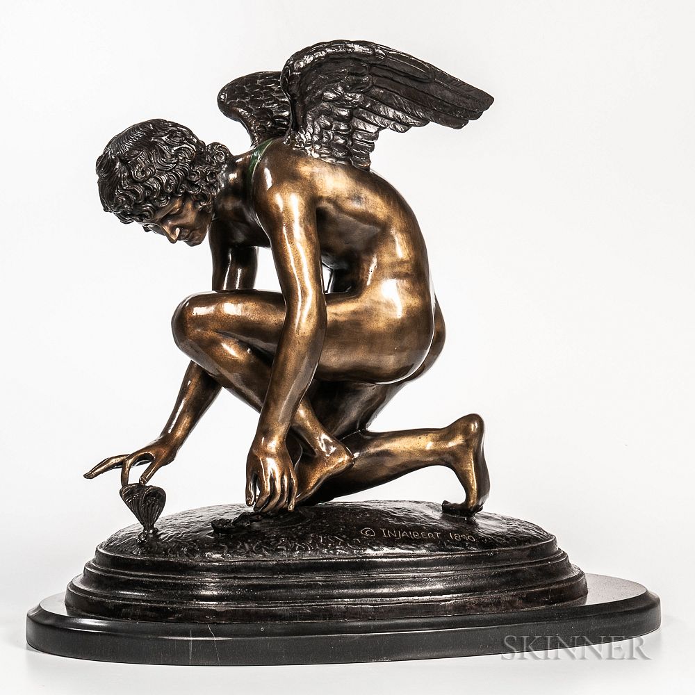 Appraisal: After Jean-Antoine Injalbert French - Modern Bronze Figure of an