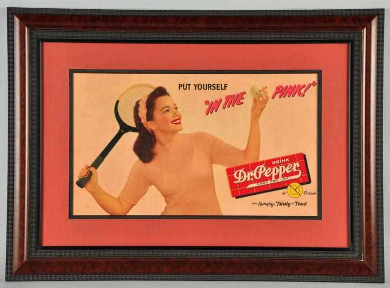 Appraisal: Cardboard s Dr Pepper Horizontal Poster Description Mounted and displayed